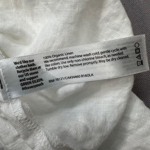 Eileen Fisher Organic Linen White Tunic Top Size Largr
E - Picture 7 of 8